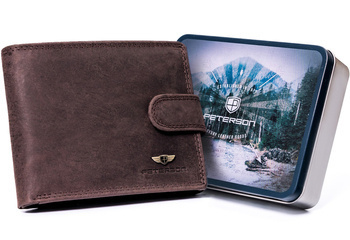 Horizontale Herren Geldbörse aus Echtleder mit RFID Protect – Peterson