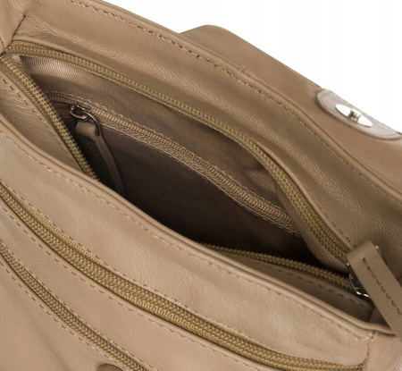 Damen Umhängetasche aus Leder mit Klappe – Peterson