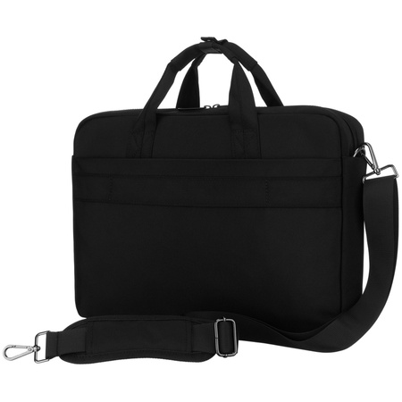 Herren-Laptoptasche aus strapazierfähigem Cordura in Schwarz, mit Reißverschluss – Peterson