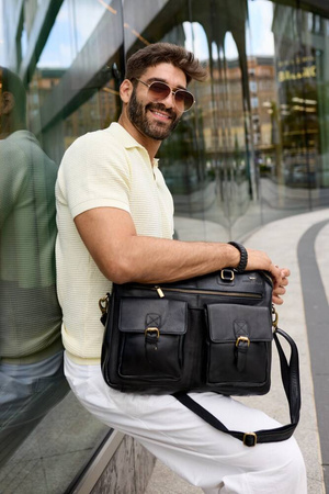 Herren Laptoptasche aus echtem Leder – Peterson