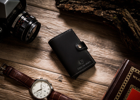 Herren Geldbörse aus Leder mit Verschluss – Peterson