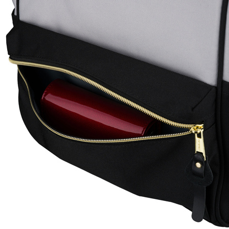 Damen-Rucksack aus Polyester in Grau-Schwarz, ideal als Handgepäck - Peterson