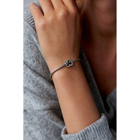 Silberner Charm Herz mit Unendlichkeitszeichen für Modulararmband – Peterson