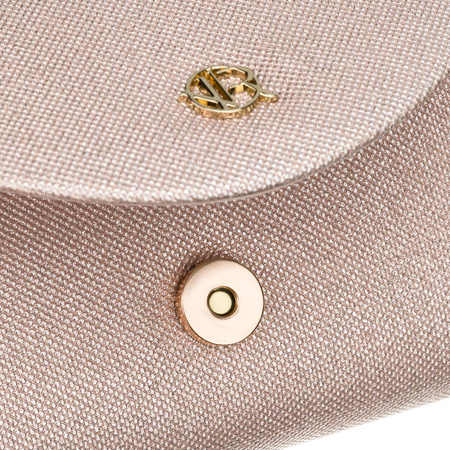 Beige, glitzernde Damen-Clutch aus synthetischem Stoff, mit Magnetverschluss – Rovicky