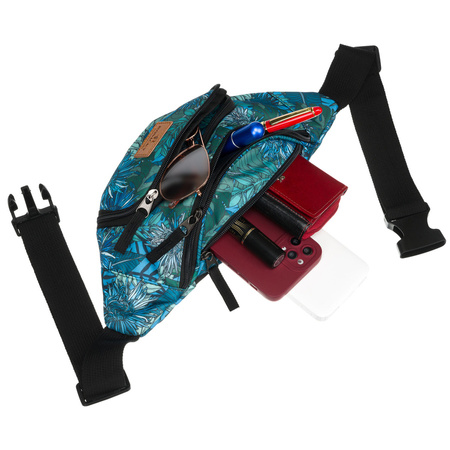 Damen Gürteltasche aus Polyester mit Pflanzenmuster – Rovicky