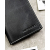 Vertikale, schwarze Herren-Geldbörse aus echtem Leder mit RFID-System – Peterson