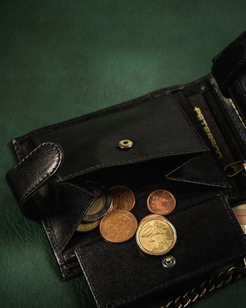 Horizontale Herren Geldbörse aus Leder mit Kette – Peterson