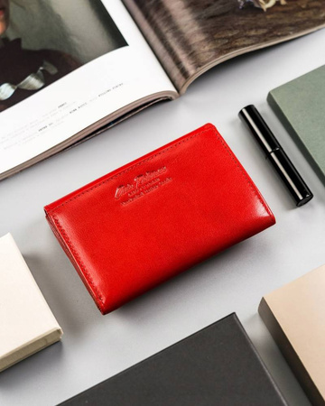 Klassische Damen Geldbörse aus Leder mit Druckknopf – Peterson