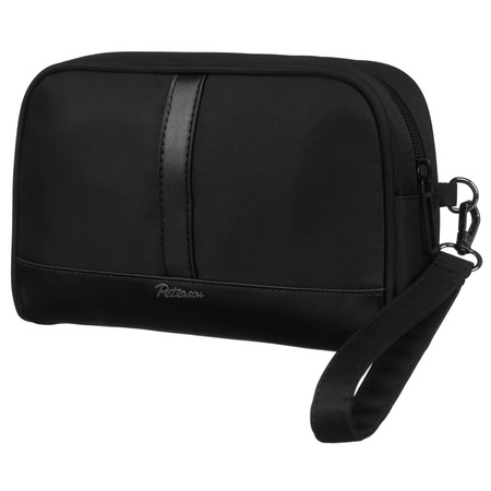 Herren Handtasche aus Polyester & Öko-Leder in Schwarz – Peterson