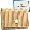 Beige, geräumige Damen-Geldbörse aus Natur- und Öko-Leder mit RFID-System – Peterson