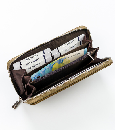 Damen Geldbörse im Federmäppchen-Stil mit Animal-Print – David Jones