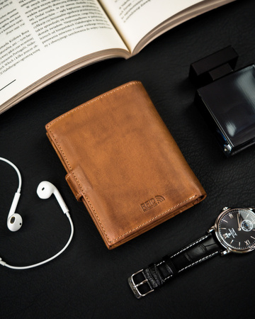 Zippbare Herren Geldbörse aus Leder für Karten – Peterson