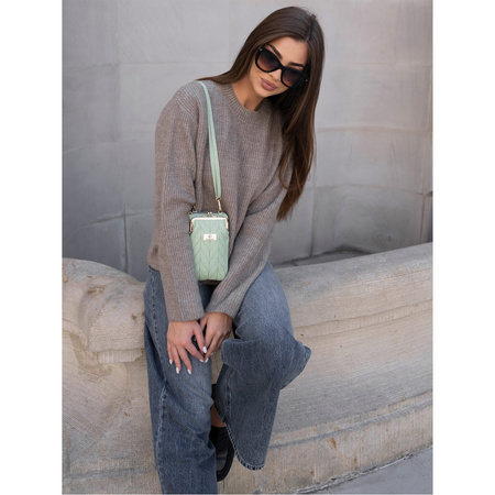 Mini Damen Handtasche in Grün mit abnehmbarem und verstellbarem Gurt – Rovicky