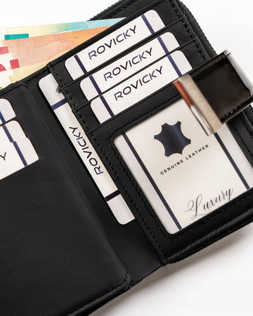 Damen Geldbörse mit Reißverschluss und Druckknopf – 4U Cavaldi