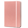 Rosa Notizbuch im A6-Format, bedruckt mit Punkten, ausgestattet mit einem Verschlussgummi – Peterson