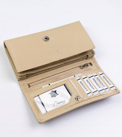 Große Damen Geldbörse aus Leder mit RFID-Schutz – Rovicky