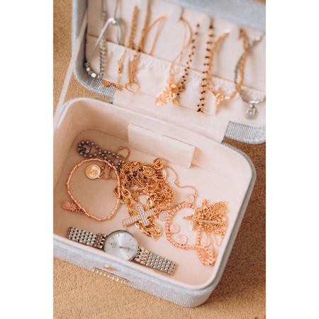 Silberne Schmuckschatulle mit Magnetverschluss – Peterson