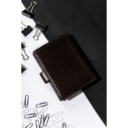 Herren Geldbörse für Dokumente mit RFID in Braun – Rovicky