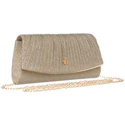 Goldene Glitzer-Clutch aus synthetischem Material – Rovicky