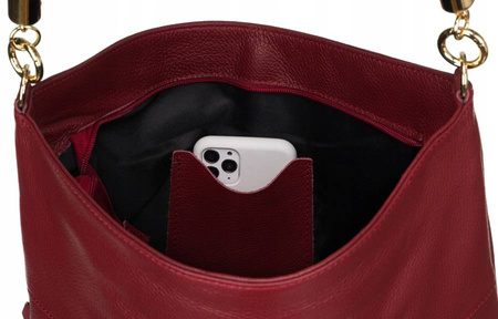 Damen Shopper Tasche aus Echtleder im Beutelstil – Peterson