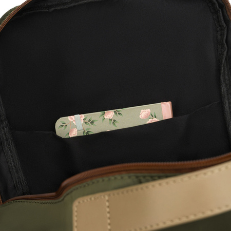 Grüner Damen-Rucksack mit verstellbaren Trägern und Reißverschluss – Peterson