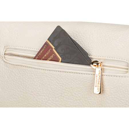 Hellbeige Damen-aus Kunstleder mit Reißverschluss – Peterson