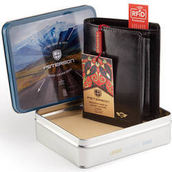 Herren Geldbörse aus Echtleder für Karten ohne Verschluss – Peterson