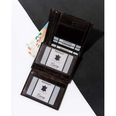 Herren Geldbörse aus Leder mit RFID – Geschenkidee – Rovicky