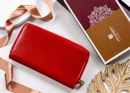 Elegante vertikale Damen Geldbörse aus echtem Leder – Peterson