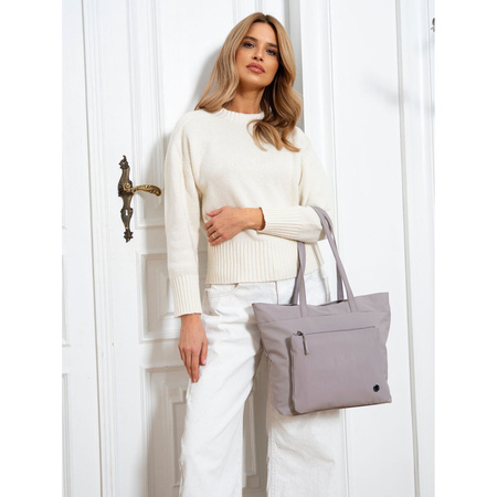 Damen Shopper aus Polyester in Lila mit einem Hauptfach und Fronttasche – Peterson