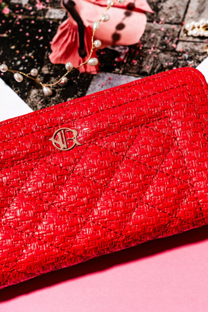 Große Damen Geldbörse mit Reißverschluss in Stiftetui-Form – Rovicky