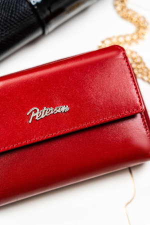 Geschenkset: große Leder Geldbörse und Schlüsselanhänger – Peterson