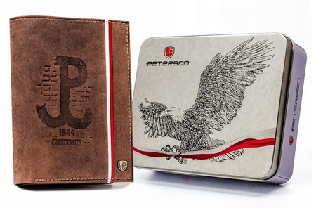 Herren Geldbörse aus Leder mit patriotischem Motiv – Peterson