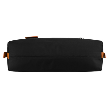 Peterson Damen-Handtasche, schwarz, aus Polyester und Öko-Leder, einteilig