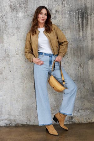 Geräumige Damen Gürteltasche aus Leder – Peterson