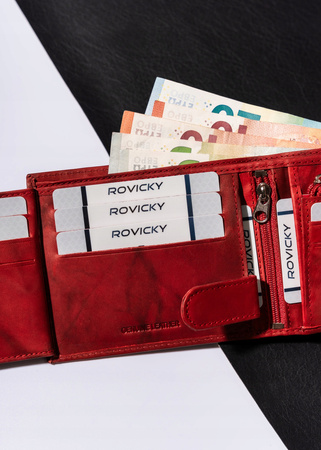 Große Herren Geldbörse aus Leder ohne Verschluss – Always Wild