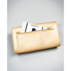 Große Damen-Geldbörse aus Öko-Leder in Goldfarbe, mit Druckknopfverschluss – 4U Cavaldi
