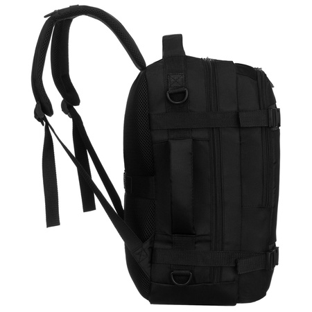 Schwarzer Reise-Rucksack aus Polyester, ideal als Handgepäck - Peterson