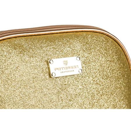 Glitzernder Kosmetik-Organizer in Gold – Peterson