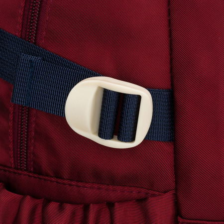 Bordeauxfarbener Schulrucksack aus Polyester mit seitlichen Kompressionsriemen – Peterson