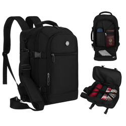 Schwarzer Reise-Rucksack, ideal als Handgepäck – Peterson