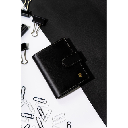 Elegantes Dokumentenetui in Schwarz aus Naturleder - Rovicky