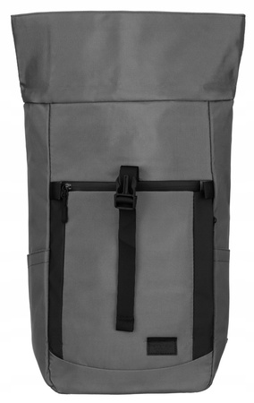 Grauer Sport-Rucksack mit Außentasche – Peterson