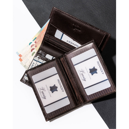 Große Herren Geldbörse aus echtem Leder – Rovicky
