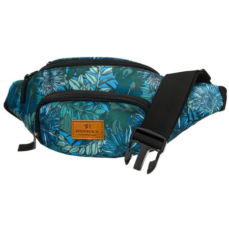 Damen Gürteltasche aus Polyester mit Pflanzenmuster – Rovicky