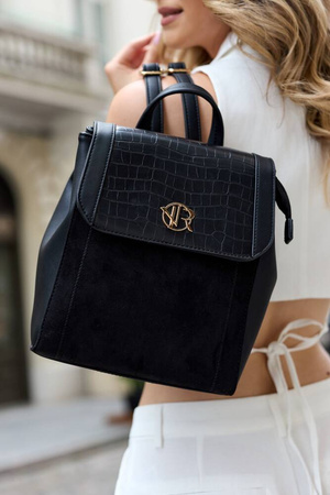 Klassischer Damen Rucksack aus Öko-Leder – Rovicky