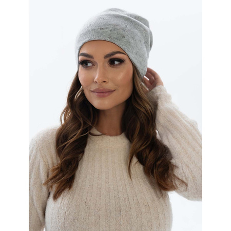 Modische Damen Beanie Mütze in Grau – Peterson