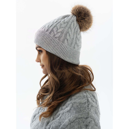 Graue Wintermütze mit umschlagbarem Bündchen – Peterson