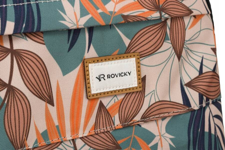 Klassischer Damen Rucksack aus Polyester mit Blumenmuster – Rovicky