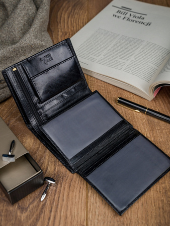 Klassische, geräumige Herren Geldbörse aus Leder – Rovicky